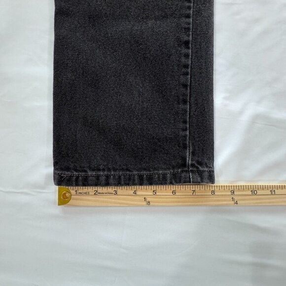 Vintage Levi's 505 Jeans Men's Size 33x32 Black Regular Fit Stretch Cotton Blend - Picture 8 of 10